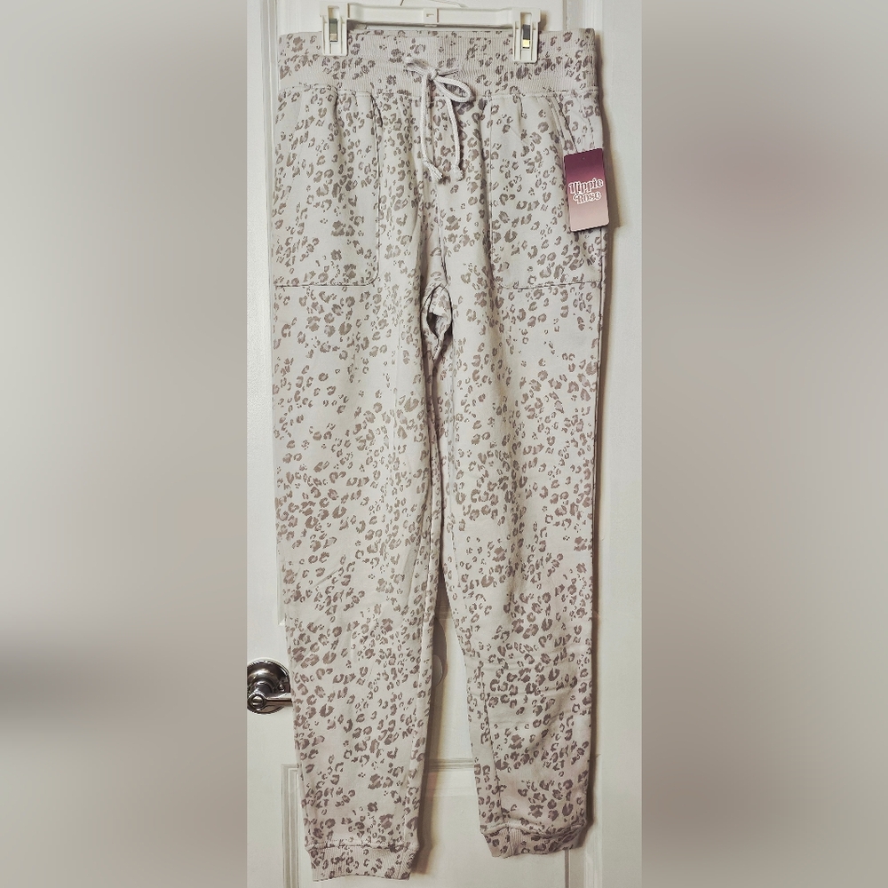 Hippie Rose Cream Leopard Print Pants